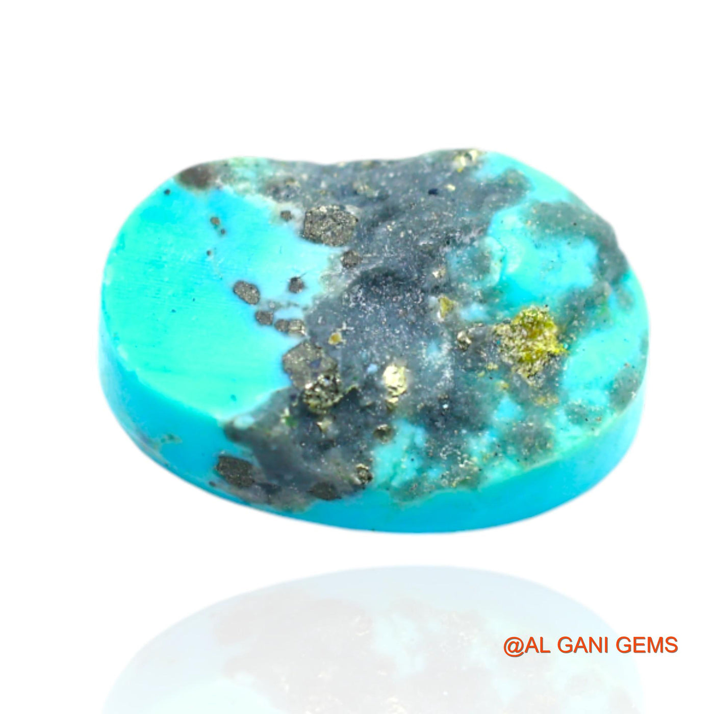 11.00 Cts Natural Arizona Turquoise Loose Gemstone Oval Cabochon 17x11x6 mm T-513