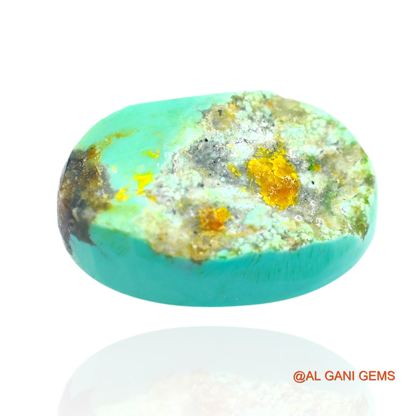 16.00 Cts Natural Arizona Turquoise Loose Gemstone Oval Cabochon 20x13x7 mm T-51