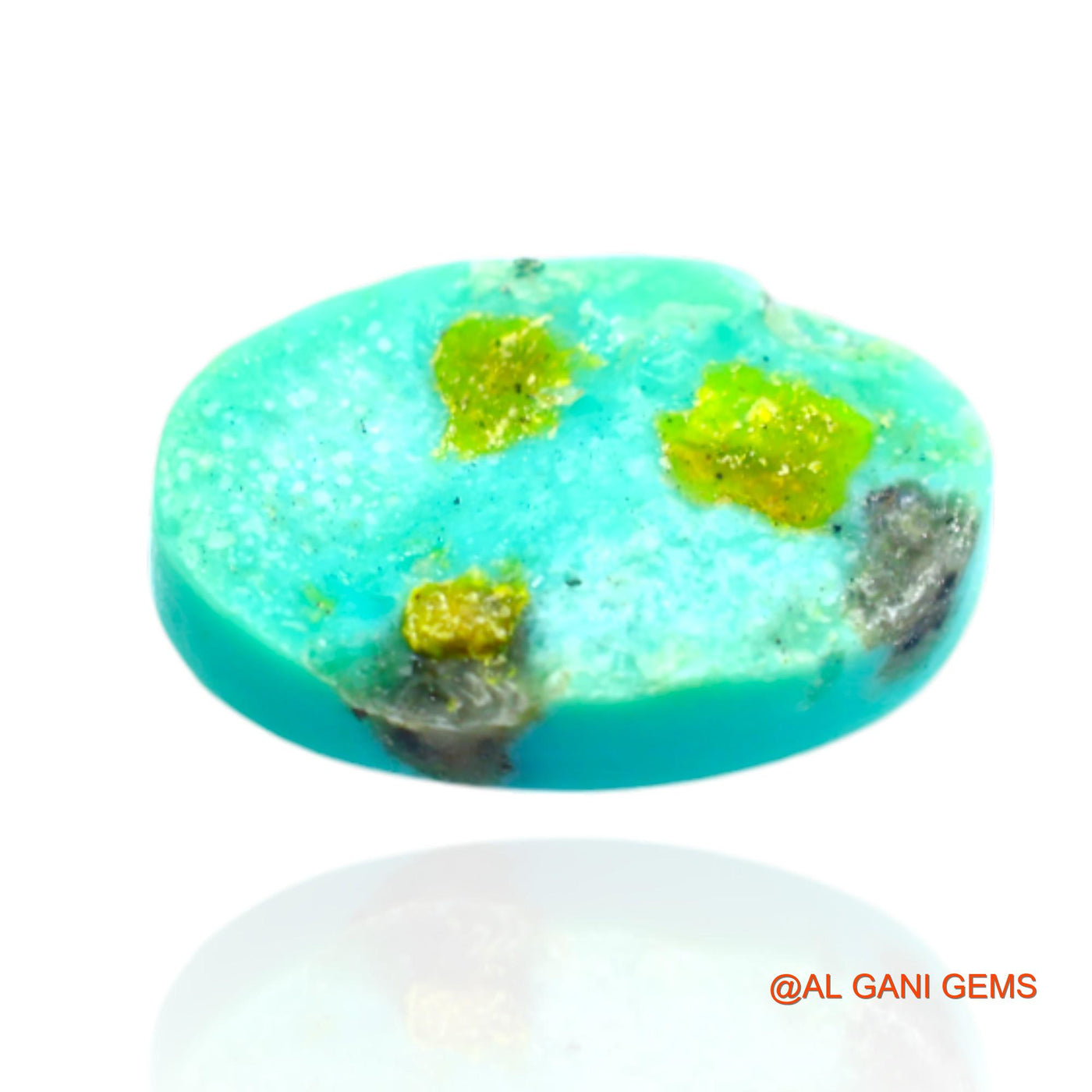 Natural Untreated Turquoise Loose Gemstone Oval Cabochon From Arizona 8.00 Cts 16x11x5 mm T-530