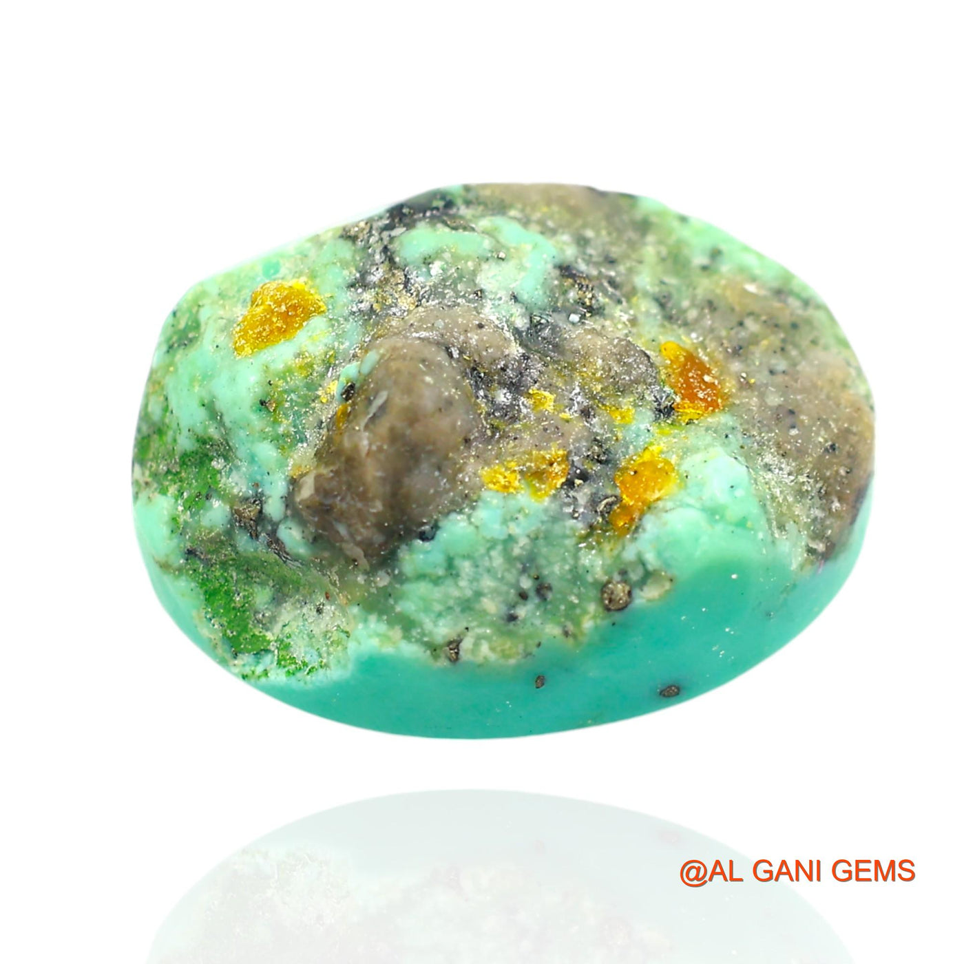 17.00 Cts Unheated Arizona Turquoise Loose Gemstone Oval Cabochon Natural 19x14x9 mm T-56