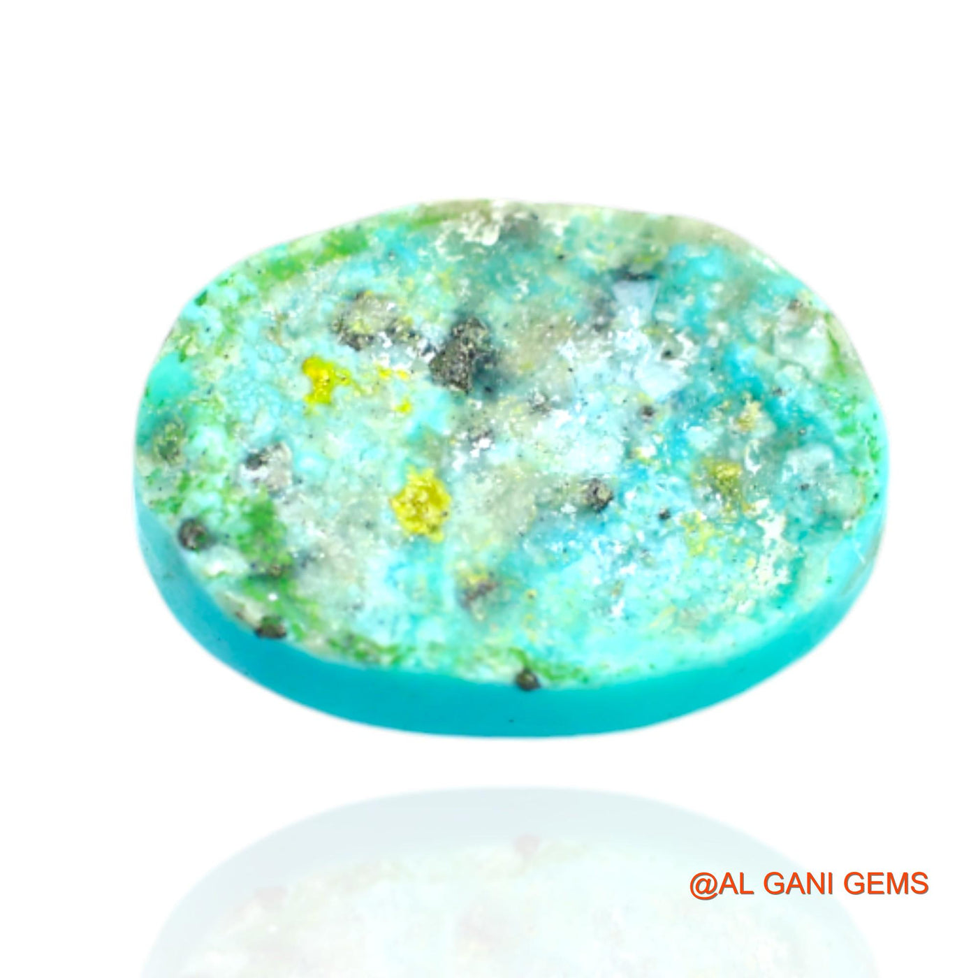 Natural Untreated Turquoise Loose Gemstone Oval Cabochon From Arizona 9.00 Cts 16x11x5 mm T-579