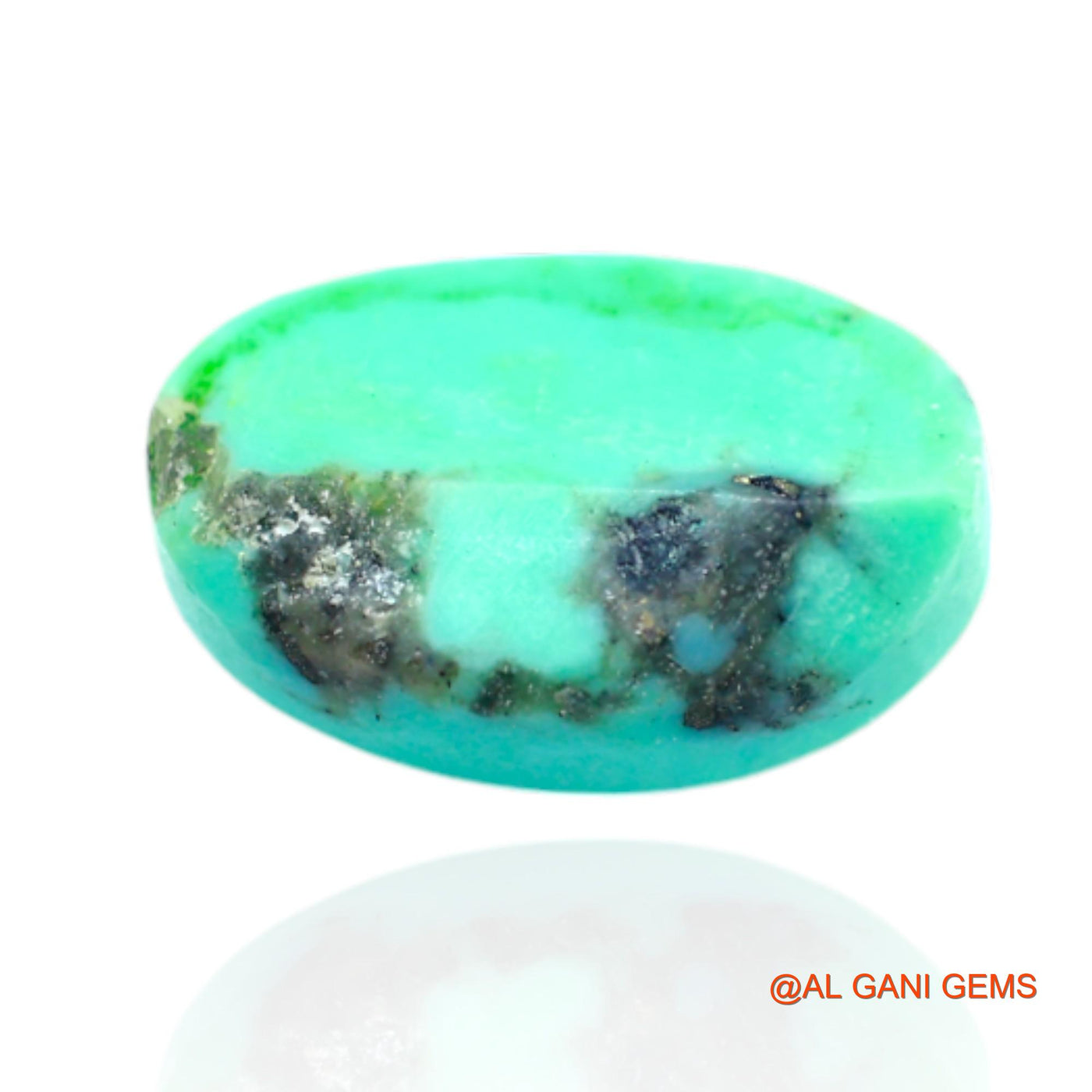 10.00 Cts Unheated Arizona Turquoise Loose Gemstone Oval Cabochon Natural 16x11x7 mm T-580