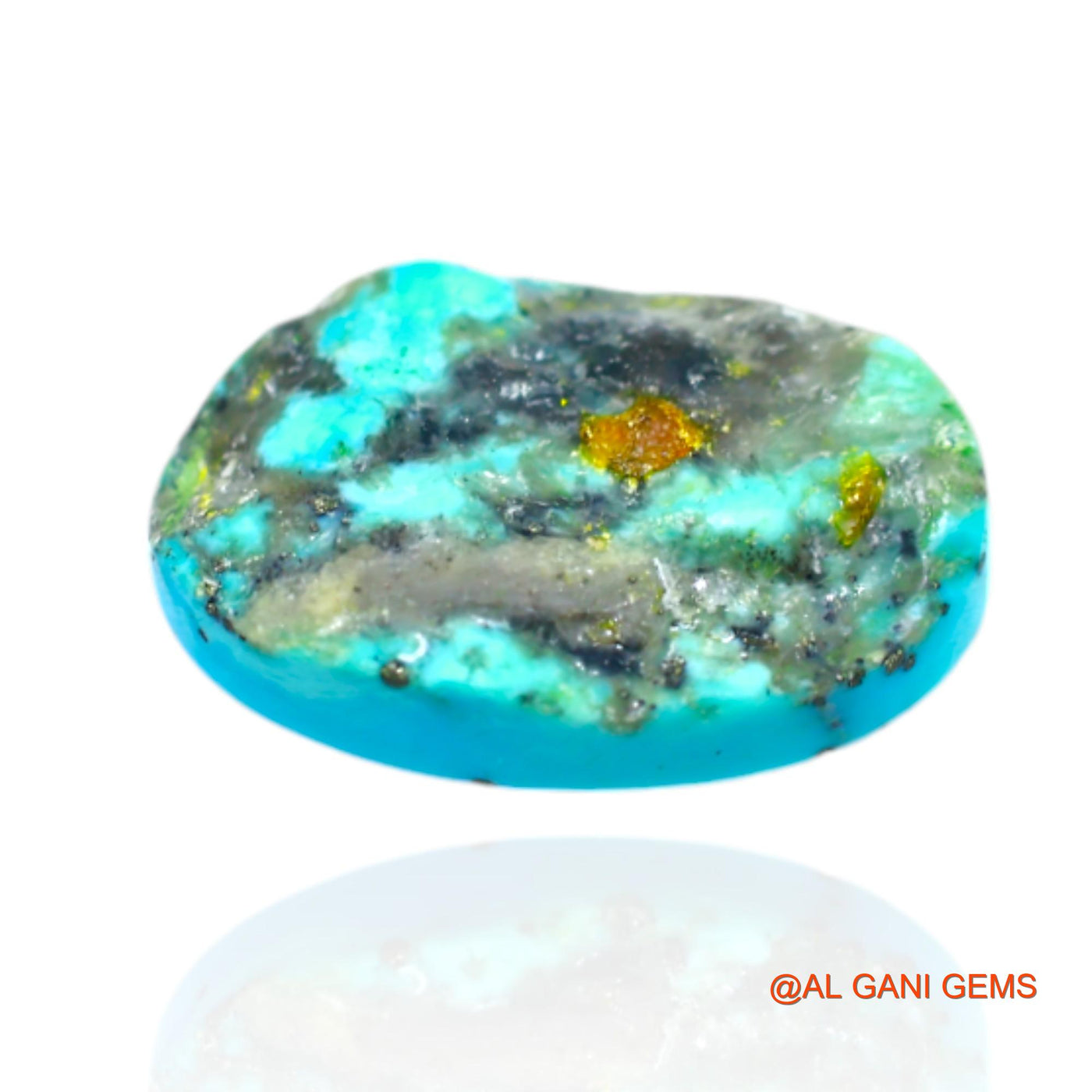 Natural Untreated Turquoise Loose Gemstone Oval Cabochon From Arizona 9.00 Cts 17x11x5 mm T-607