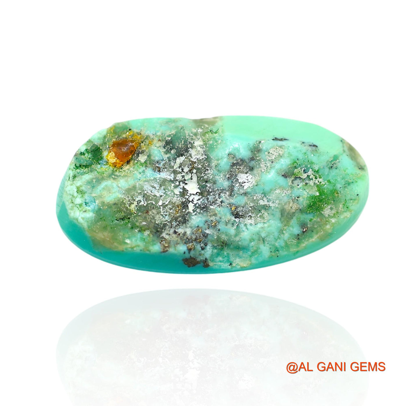 Natural Untreated Turquoise Loose Gemstone Oval Cabochon From Arizona 11.00 Cts 22x12x5 mm T-62