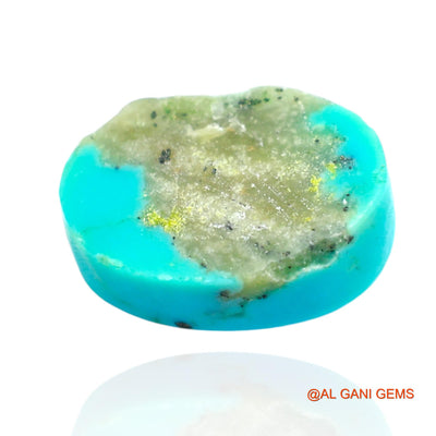 10.00 Cts Unheated Arizona Turquoise Loose Gemstone Oval Cabochon Natural 15x10x6 mm T-632