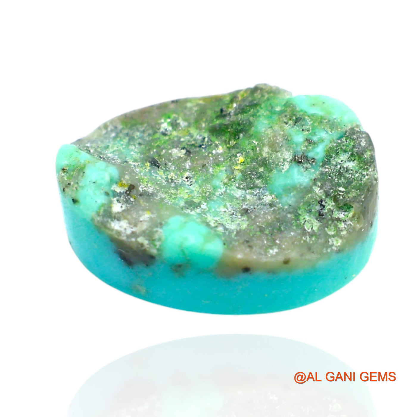 Natural Untreated Turquoise Loose Gemstone Oval Cabochon From Arizona 9.00 Cts 15x10x7 mm T-641