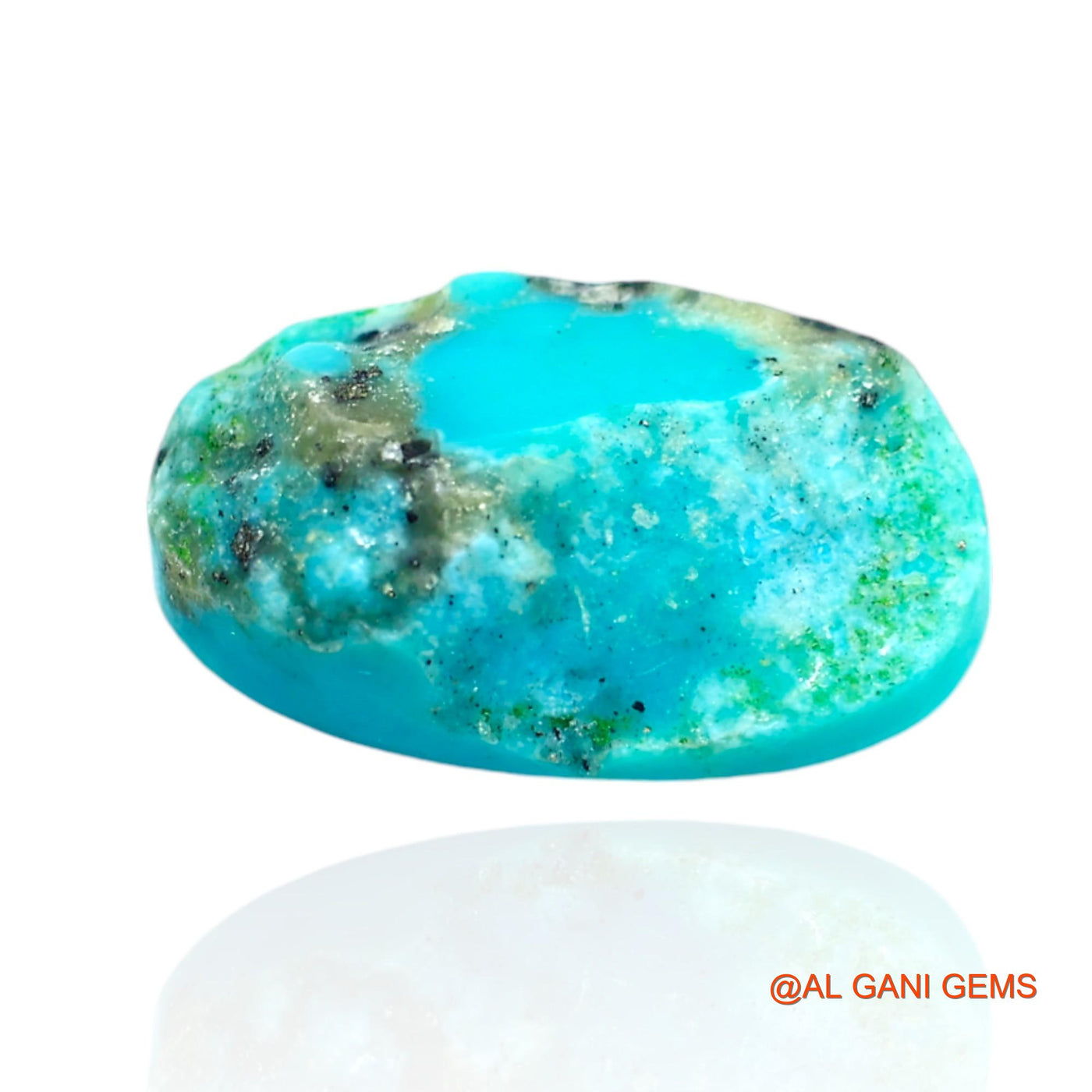 7.00 Cts Natural Arizona Turquoise Oval Cabochon Loose Gemstone For Jewelry 14x9x6 mm T-647