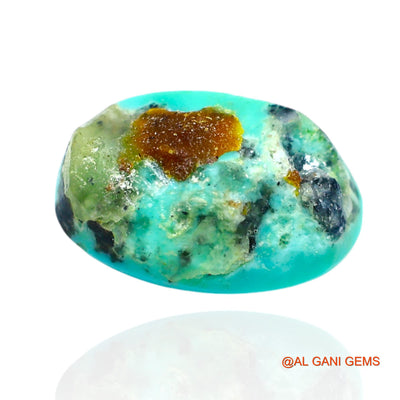Natural Untreated Turquoise Loose Gemstone Oval Cabochon From Arizona 6.00 Cts 15x10x6 mm T-671