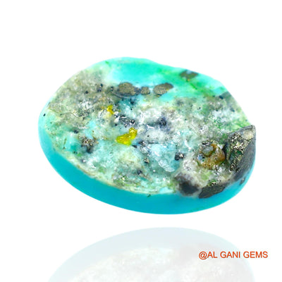 Natural Untreated Turquoise Loose Gemstone Oval Cabochon From Arizona 7.00 Cts 14x10x5 mm T-683