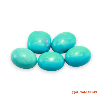 43.00 Cts Arizona TURQUOISE Loose Gemstone Fancy Cabochon Natural 5 Pcs Wholesale Lot 11X15X4 TO 14X14X5 MM T-702