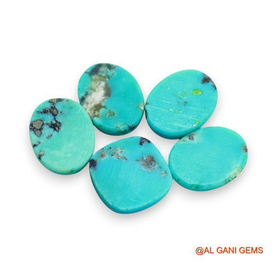 43.00 Cts Arizona TURQUOISE Loose Gemstone Fancy Cabochon Natural 5 Pcs Wholesale Lot 11X15X4 TO 14X14X5 MM T-702