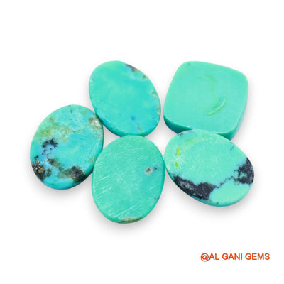 42.00 Cts Arizona TURQUOISE Loose Gemstone Fancy Cabochon Natural 5 Pcs Wholesale Lot 11X15X5 TO 14X14X5 MM T-703
