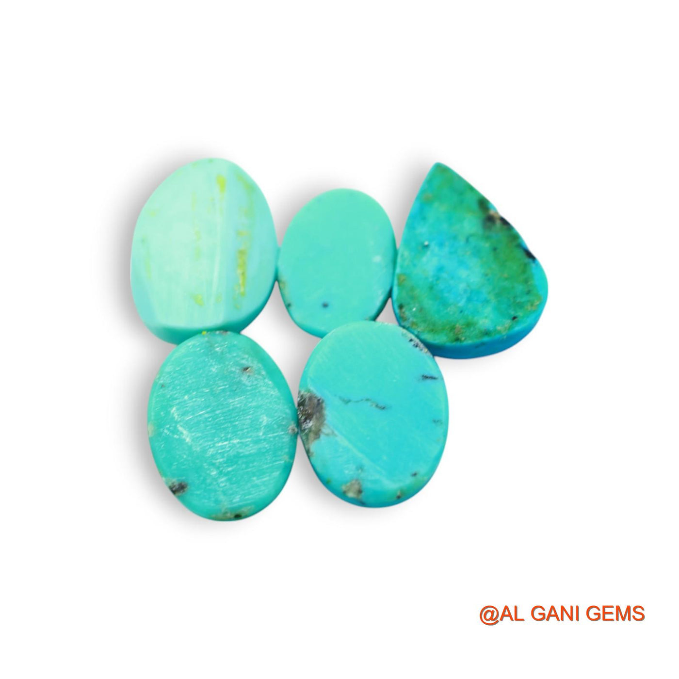 5 Pcs Wholesale Lot Natural TURQUOISE Gemstone 39.00 Cts Loose Fancy Cabochon From Arizona 9X13X3 TO 12X17X6 MM T-706