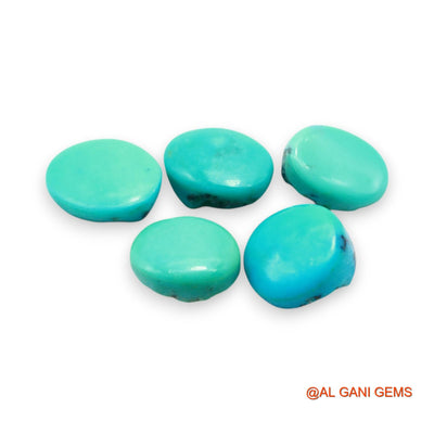 5 Pcs 30.00 Cts Natural Arizona TURQUOISE Loose Gemstone Oval Cabochon Wholesale Lot 9X13X5 TO 11X14X5 MM T-707