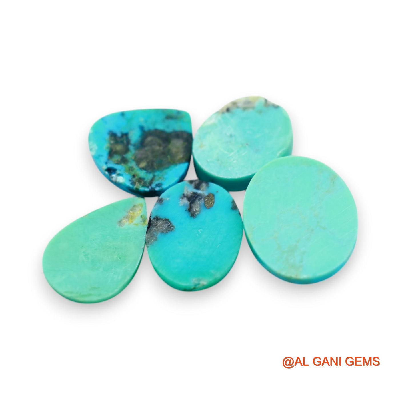 30.00 Cts Natural Arizona TURQUOISE Fancy Cabochon 5 Pcs Wholesale Lot Loose Gemstone 11X13X4 TO 14X18X5 MM T-710