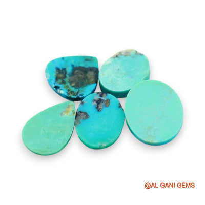 30.00 Cts Natural Arizona TURQUOISE Fancy Cabochon 5 Pcs Wholesale Lot Loose Gemstone 11X13X4 TO 14X18X5 MM T-710