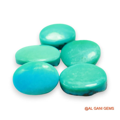 5 Pcs Wholesale Lot Natural TURQUOISE Gemstone 28.00 Cts Loose Oval Cabochon From Arizona 8X12X4 TO 10X14X6 MM T-713