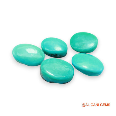 5 Pcs Wholesale Lot Natural TURQUOISE Gemstone 28.00 Cts Loose Oval Cabochon From Arizona 8X12X4 TO 10X14X6 MM T-713