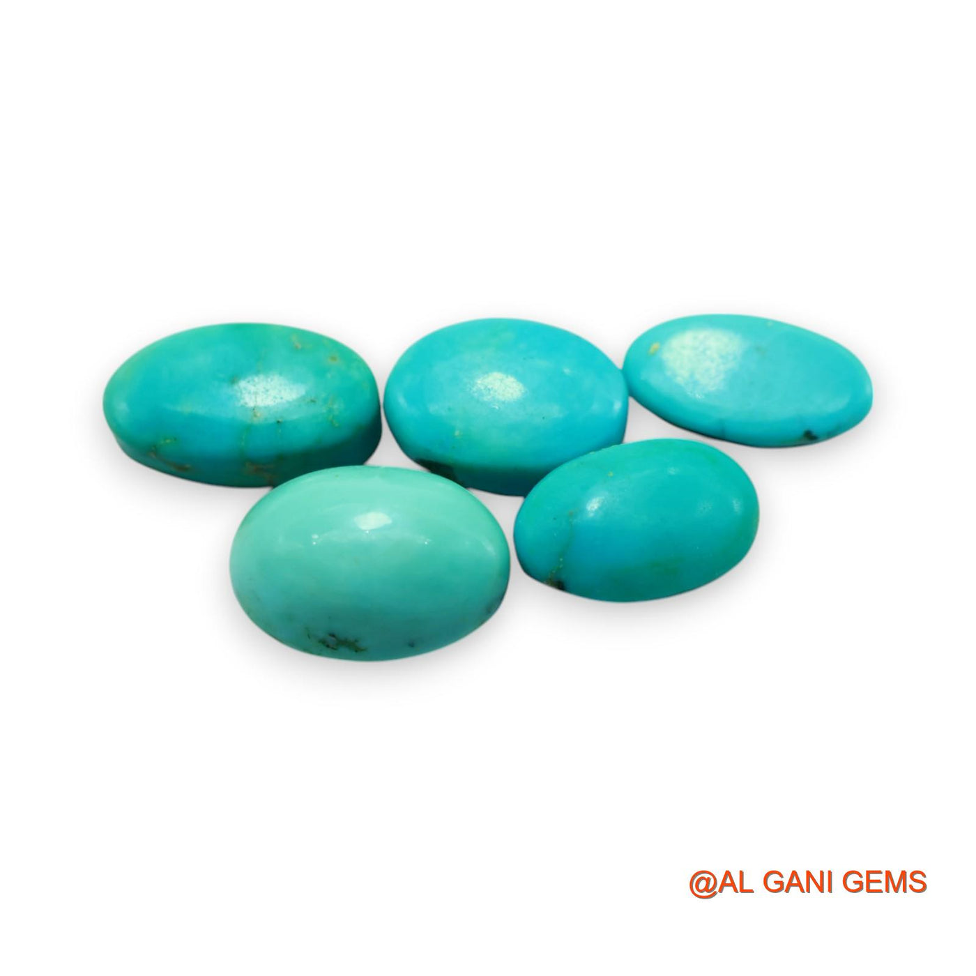 5 Pcs 28.00 Cts Natural Arizona TURQUOISE Loose Gemstone Oval Cabochon Wholesale Lot 6X13X4 TO 10X14X7 MM T-719