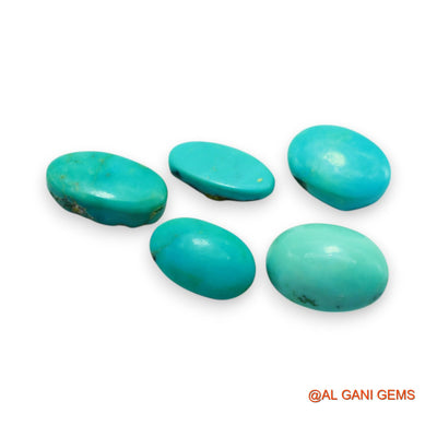 5 Pcs 28.00 Cts Natural Arizona TURQUOISE Loose Gemstone Oval Cabochon Wholesale Lot 6X13X4 TO 10X14X7 MM T-719