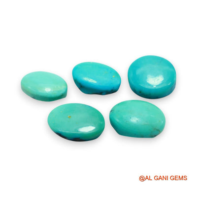 5 Pcs 33.00 Cts Natural Arizona TURQUOISE Loose Gemstone Oval Cabochon Wholesale Lot 9X13X5 TO 10X15X5 MM T-721