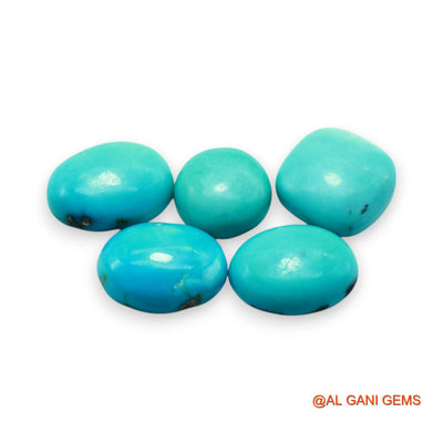 37.00 Cts Natural Arizona TURQUOISE Fancy Cabochon 5 Pcs Wholesale Lot Loose Gemstone 12X12X5 TO 11X15X5 MM T-722