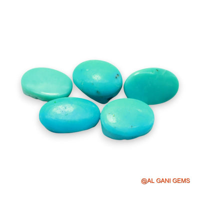 5 Pcs 34.00 Cts Natural Arizona TURQUOISE Loose Gemstone Oval Cabochon Wholesale Lot 10X14X4 TO 9X16X4 MM T-724
