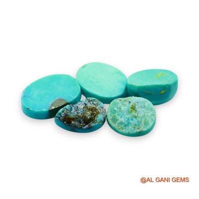 5 Pcs Wholesale Lot Natural TURQUOISE Gemstone 34.00 Cts Loose Oval Cabochon From Arizona 8X13X5 TO 10X16X5 MM T-725