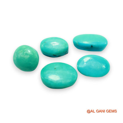 5 Pcs Wholesale Lot Natural TURQUOISE Gemstone 30.00 Cts Loose Oval Cabochon From Arizona 10X12X7 TO 12X15X4 MM T-726
