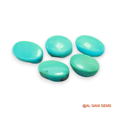 32.00 Cts Natural Arizona TURQUOISE Oval Cabochon 5 Pcs Wholesale Lot Loose Gemstone 10X13X5 TO 9X15X6 MM T-727
