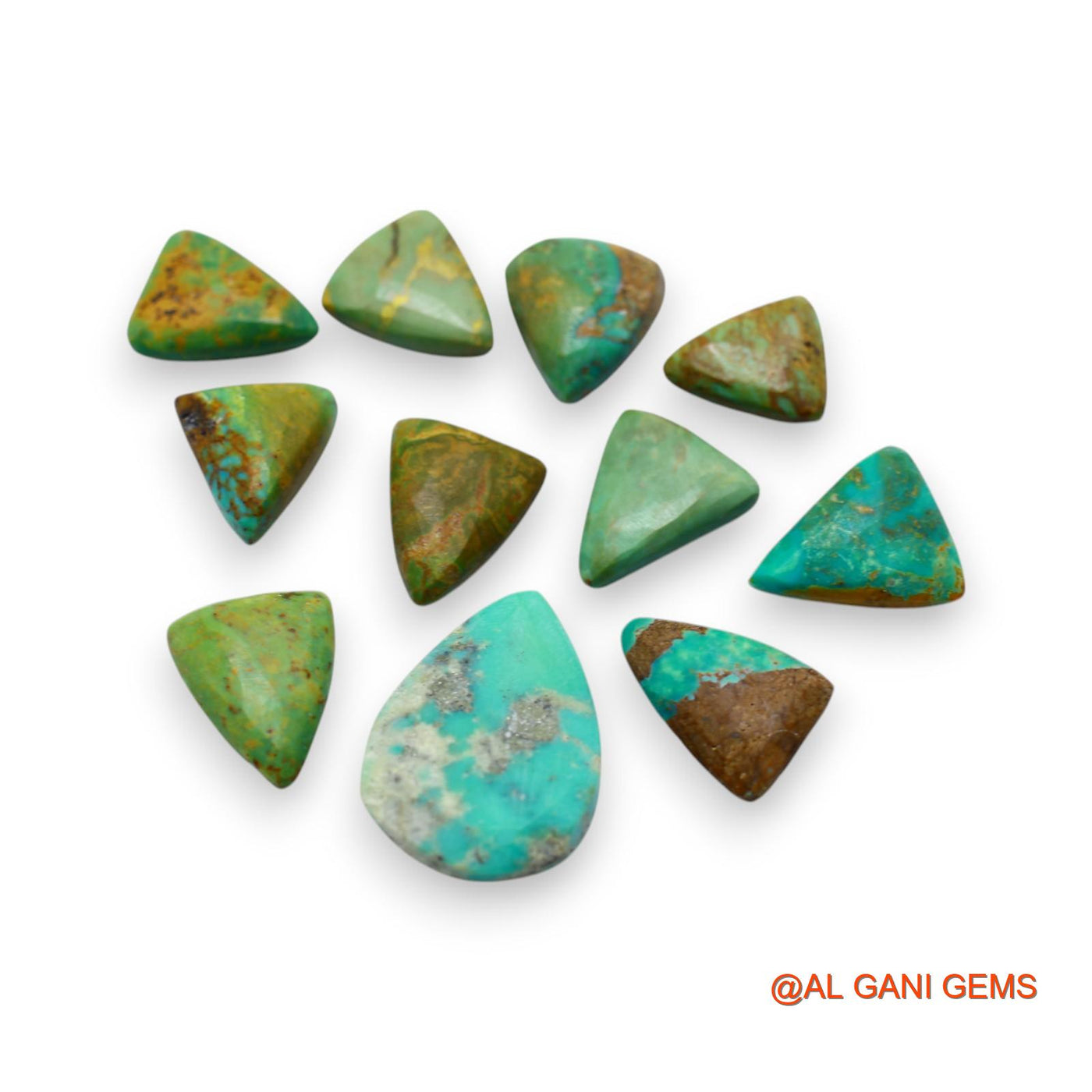 62.00 Cts Natural Arizona TURQUOISE Fancy Cabochon 12 Pcs Wholesale Lot Loose Gemstone 10X12X5 TO 12X15X5 MM T-737
