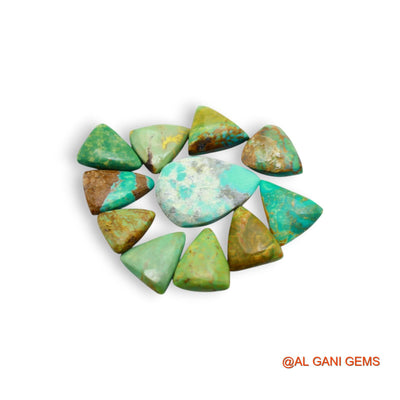 62.00 Cts Natural Arizona TURQUOISE Fancy Cabochon 12 Pcs Wholesale Lot Loose Gemstone 10X12X5 TO 12X15X5 MM T-737