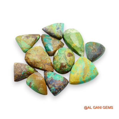 64.00 Cts Arizona TURQUOISE Loose Gemstone Fancy Cabochon Natural 11 Pcs Wholesale Lot 10X12X5 TO 14X17X5 MM T-739