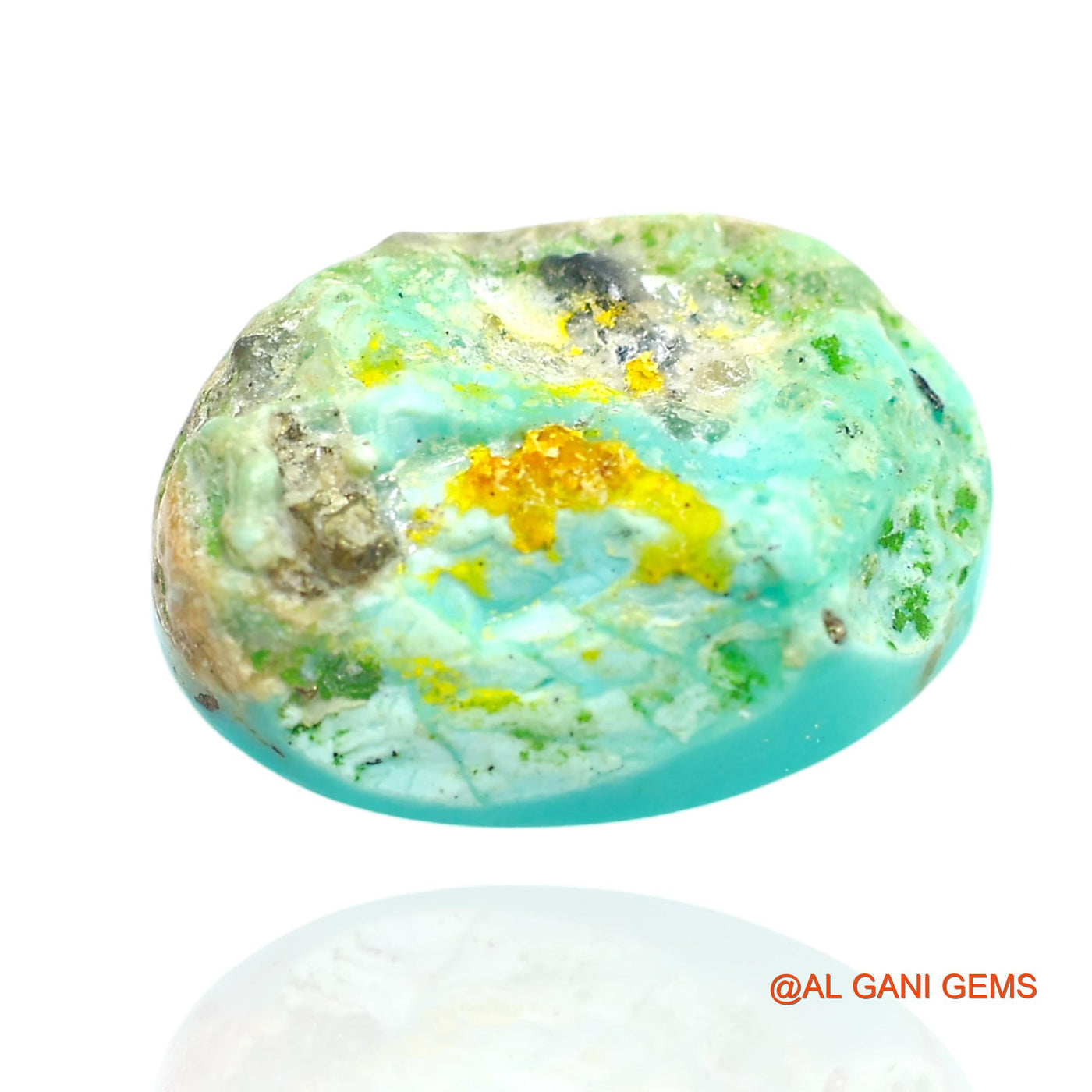 16.00 Cts Natural Arizona Turquoise Loose Gemstone Oval Cabochon 18x13x8 mm T-73