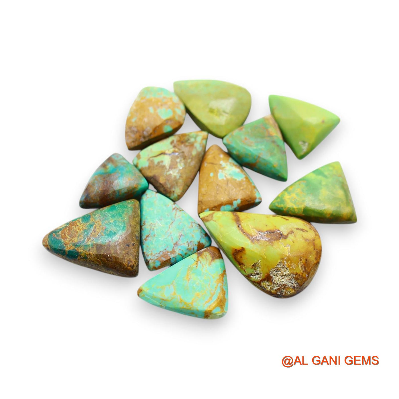 57.00 Cts Arizona TURQUOISE Loose Gemstone Fancy Cabochon Natural 12 Pcs Wholesale Lot 9X11X5 TO 13X21X8 MM T-740