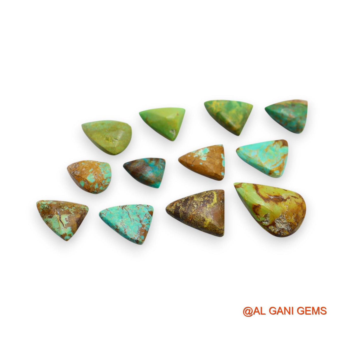 57.00 Cts Arizona TURQUOISE Loose Gemstone Fancy Cabochon Natural 12 Pcs Wholesale Lot 9X11X5 TO 13X21X8 MM T-740