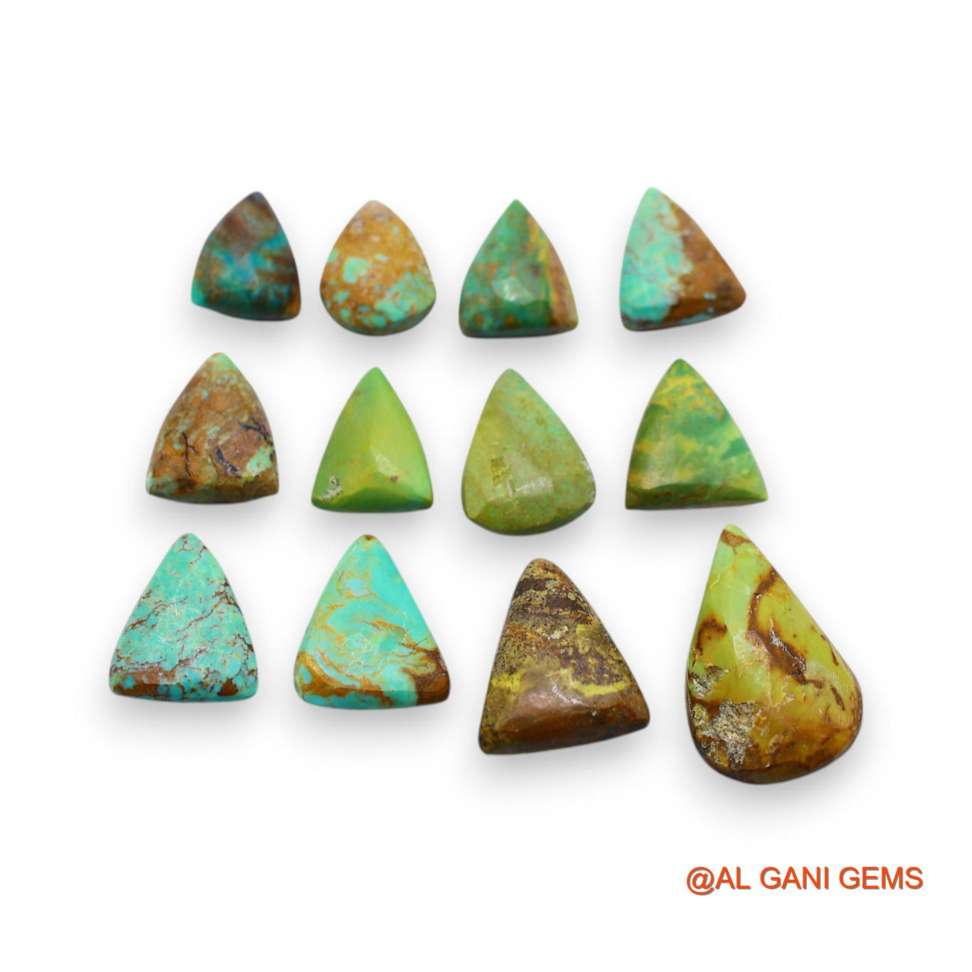 57.00 Cts Arizona TURQUOISE Loose Gemstone Fancy Cabochon Natural 12 Pcs Wholesale Lot 9X11X5 TO 13X21X8 MM T-740