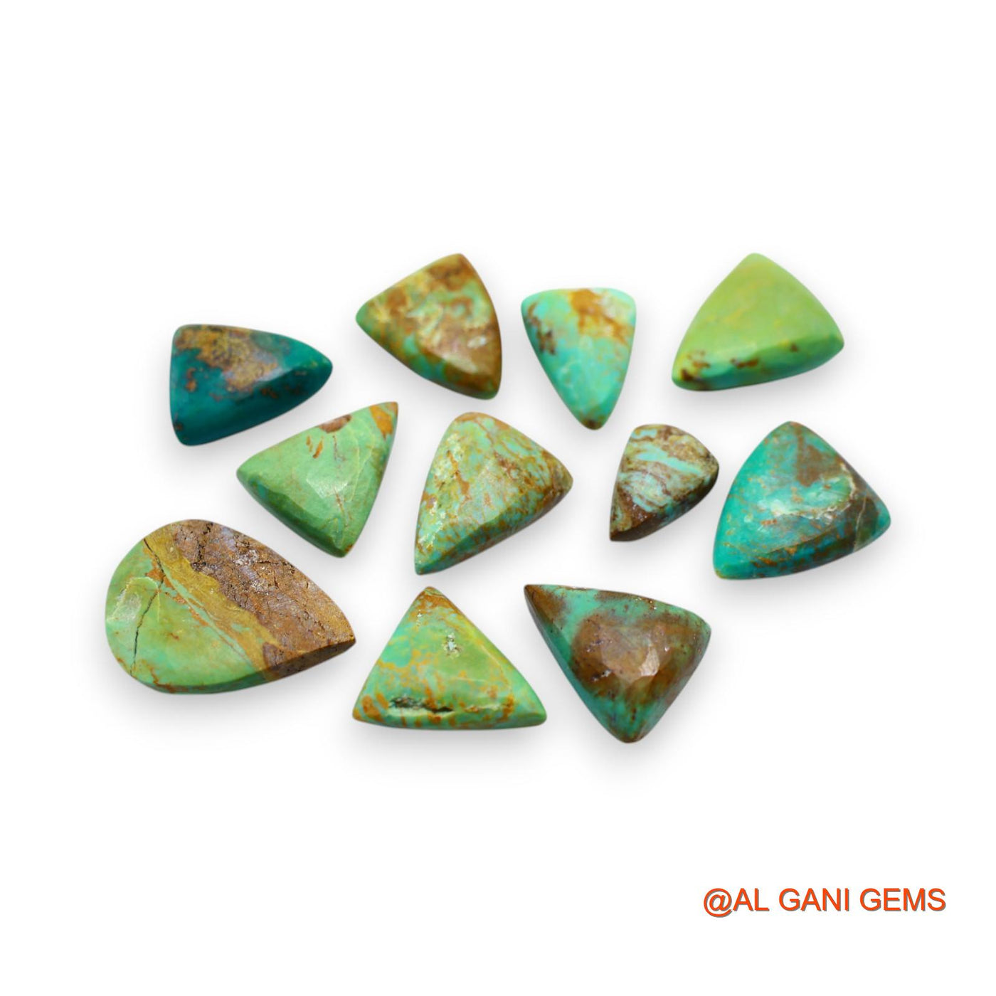 58.00 Cts Arizona TURQUOISE Loose Gemstone Fancy Cabochon Natural 19 Pcs Wholesale Lot 8X11X5 TO 15X20X4 MM T-741