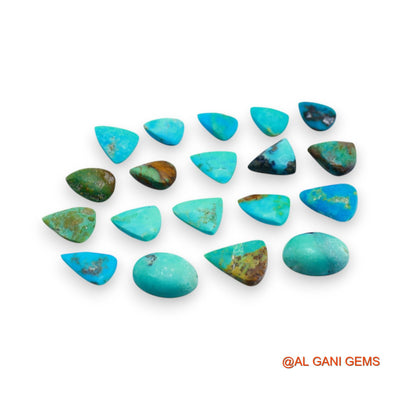 11 Pcs 39.00 Cts Natural Arizona TURQUOISE Loose Gemstone Fancy Cabochon Wholesale Lot 6X9X2 TO 10X13X4 MM T-742