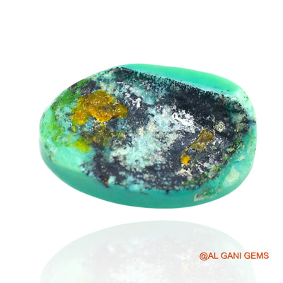 12.00 Cts Natural Arizona Turquoise Loose Gemstone Oval Cabochon 19x13x6 mm T-75