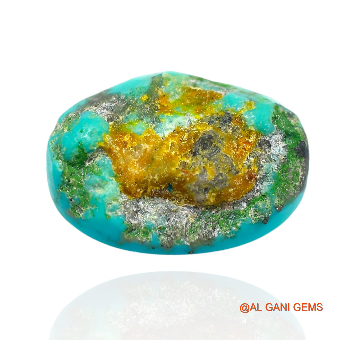 Natural Untreated Turquoise Loose Gemstone Oval Cabochon From Arizona 13.00 Cts 19x13x7 mm T-78
