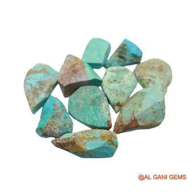 10 Pcs 117.00 Cts Natural Arizona Turquoise Loose Gemstone Fancy Rough Wholesale Lot 11X16X5 TO 19X28X8 MM TR-10