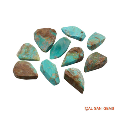 Natural Turquoise Loose Gemstone Fancy Rough From Arizona 110 Pcs Wholesale Lot 160.00 Cts 13X21X7 TO 22X27X8 MM TR-11