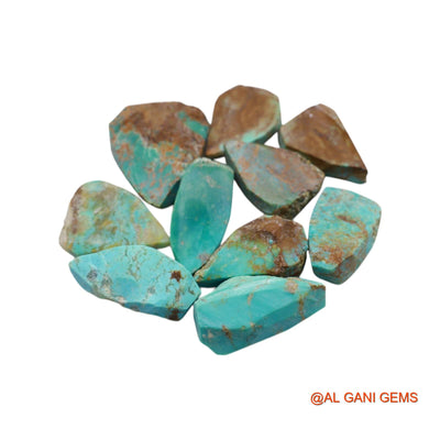 Natural Turquoise Loose Gemstone Fancy Rough From Arizona 110 Pcs Wholesale Lot 160.00 Cts 13X21X7 TO 22X27X8 MM TR-11