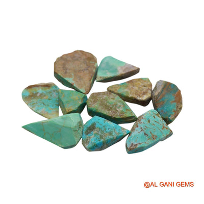 10 Pcs 126.00 Cts Natural Arizona Turquoise Loose Gemstone Fancy Rough Wholesale Lot 11X16X7 TO 21X26X8 MM TR-12