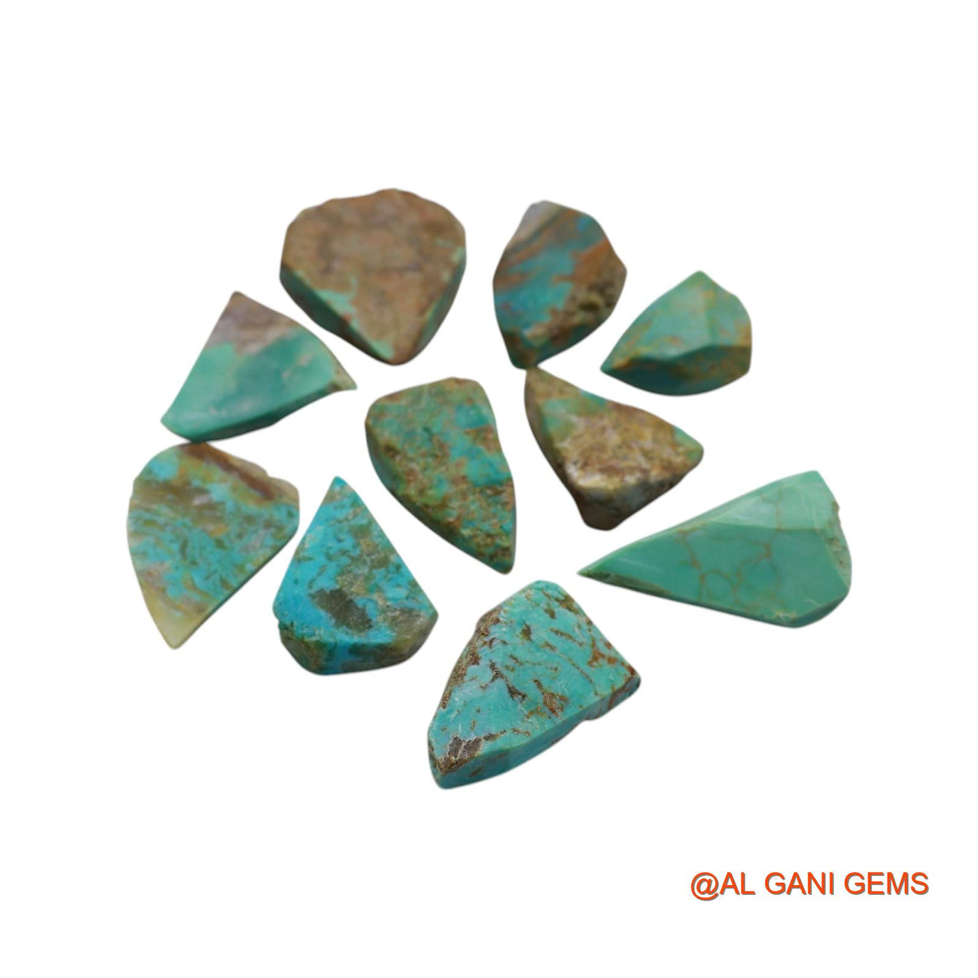 10 Pcs 126.00 Cts Natural Arizona Turquoise Loose Gemstone Fancy Rough Wholesale Lot 11X16X7 TO 21X26X8 MM TR-12