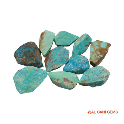 10 Pcs 97.00 Cts Natural Arizona Turquoise Loose Gemstone Fancy Rough Wholesale Lot 12X19X6 TO 18X26X5 MM TR-13