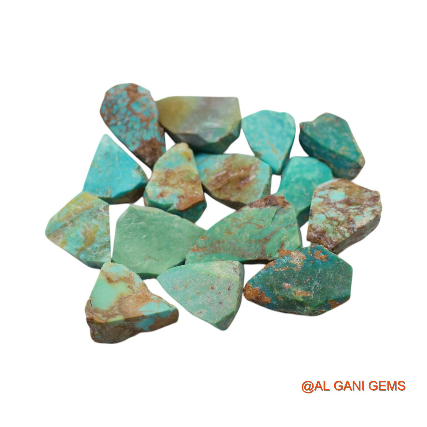 15 Pcs 122.00 Cts Natural Arizona Turquoise Loose Gemstone Fancy Rough Wholesale Lot 10X14X6 TO 14X22X6 MM TR-15