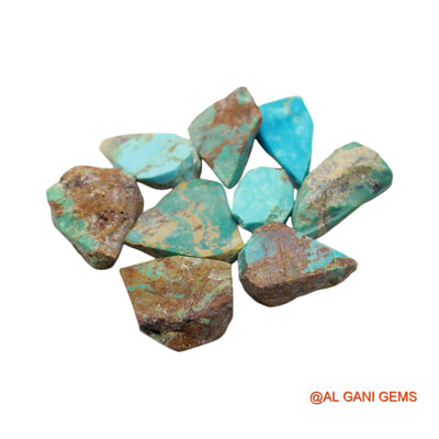 9 Pcs 111.00 Cts Natural Arizona Turquoise Loose Gemstone Fancy Rough Wholesale Lot 11X16X6 TO 17X20X7 MM TR-16