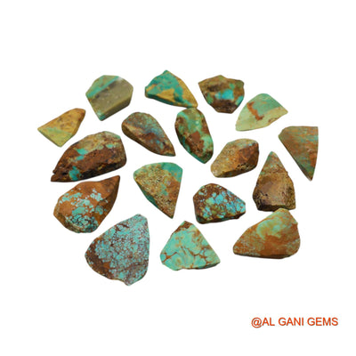 17 Pcs 199.00 Cts Natural Arizona Turquoise Loose Gemstone Fancy Rough Wholesale Lot 13X17X5 TO 19X30X7 MM TR-17